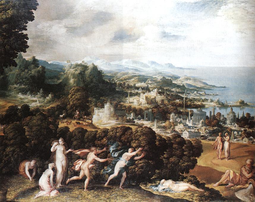 Wikioo.org - The Encyclopedia of Fine Arts - Painting, Artwork by Niccolò Dell' Abbate - Orpheus and Eurydice