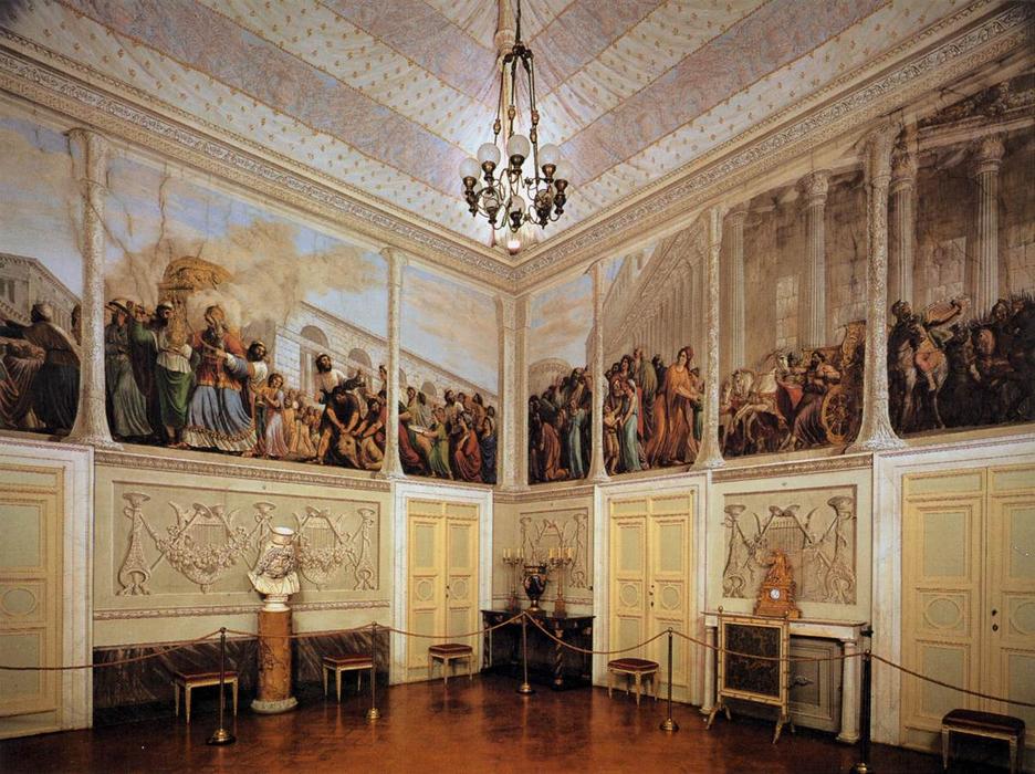 Wikioo.org - The Encyclopedia of Fine Arts - Painting, Artwork by Luigi Ademollo - View of the Room of the Ark