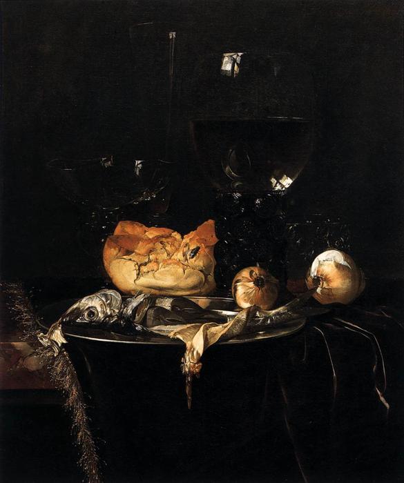 WikiOO.org - Enciclopedia of Fine Arts - Pictura, lucrări de artă Willem Van Aelst - Breakfast Piece