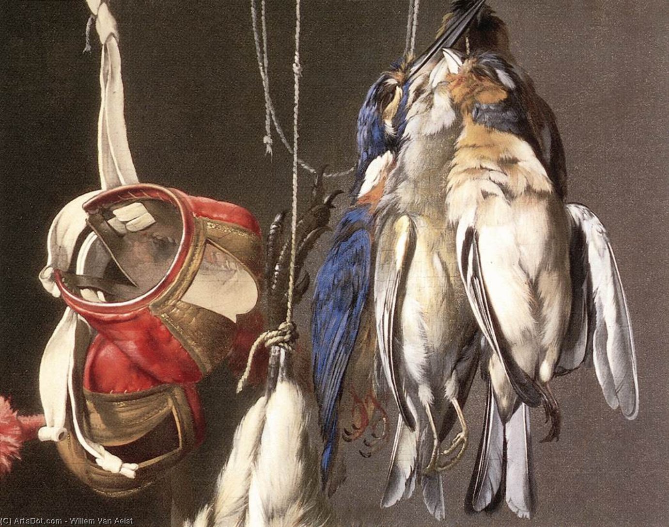 Wikioo.org - The Encyclopedia of Fine Arts - Painting, Artwork by Willem Van Aelst - Hunting Still-Life (detail)
