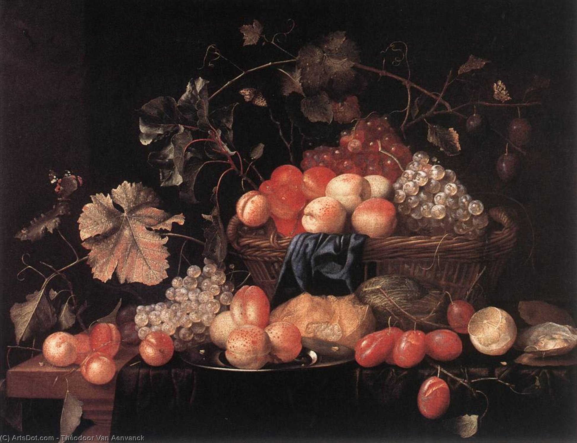 WikiOO.org – 美術百科全書 - 繪畫，作品 Théodoor Van Aenvanck - 水果