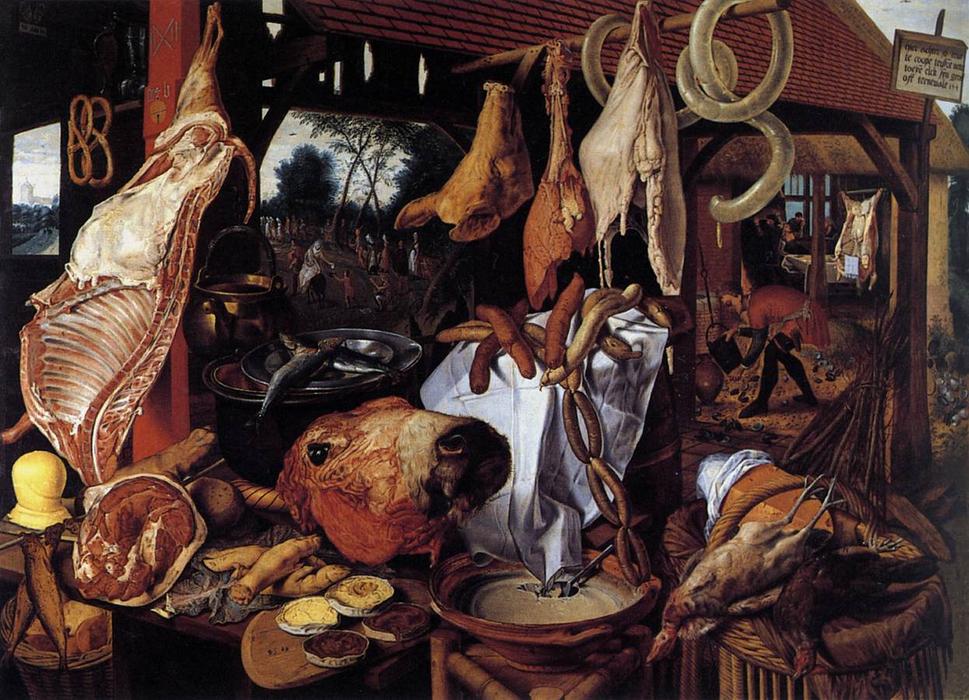 Wikioo.org - The Encyclopedia of Fine Arts - Painting, Artwork by Pieter Aertsen - Butcher's Stall