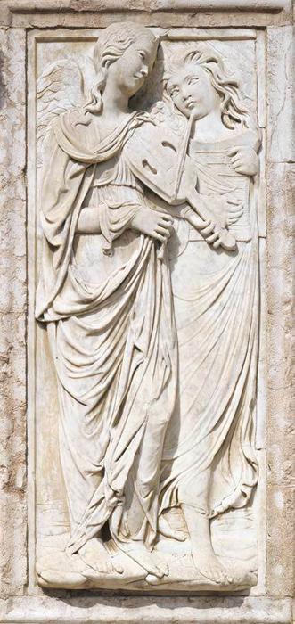 WikiOO.org - Enciklopedija likovnih umjetnosti - Slikarstvo, umjetnička djela Agostino Di Duccio - Angels Playing a Viola