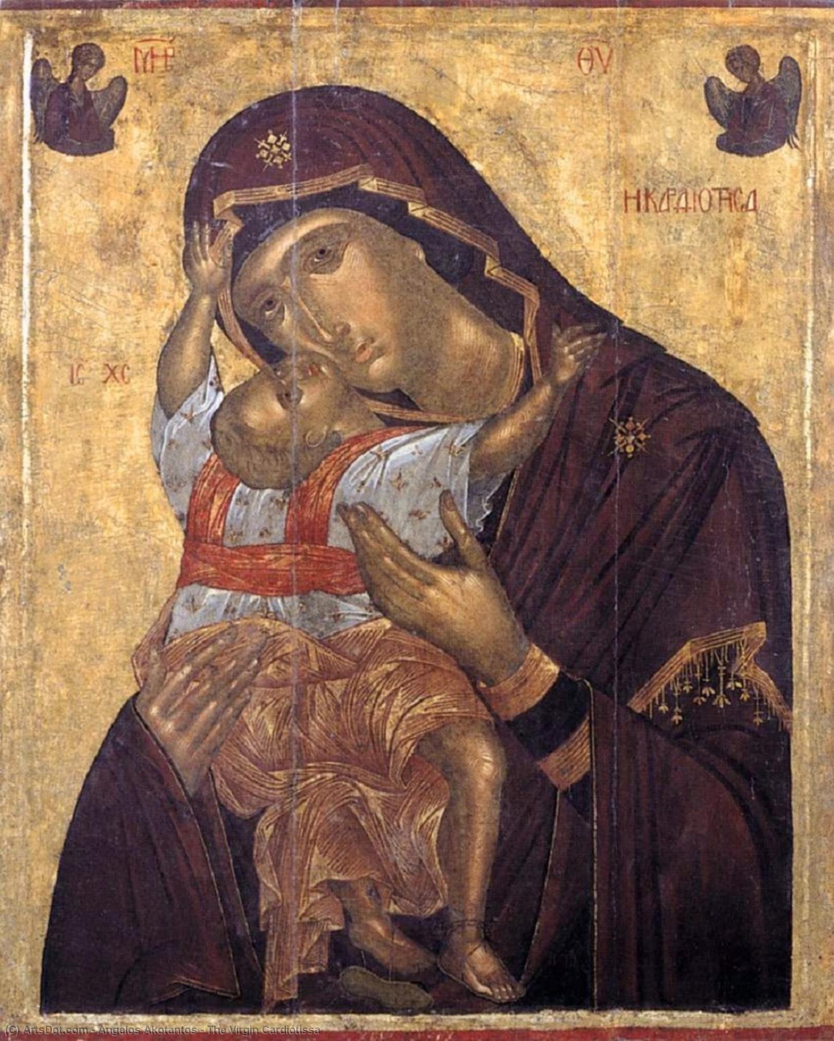 Wikioo.org - The Encyclopedia of Fine Arts - Painting, Artwork by Angelos Akotantos - The Virgin Cardiotissa
