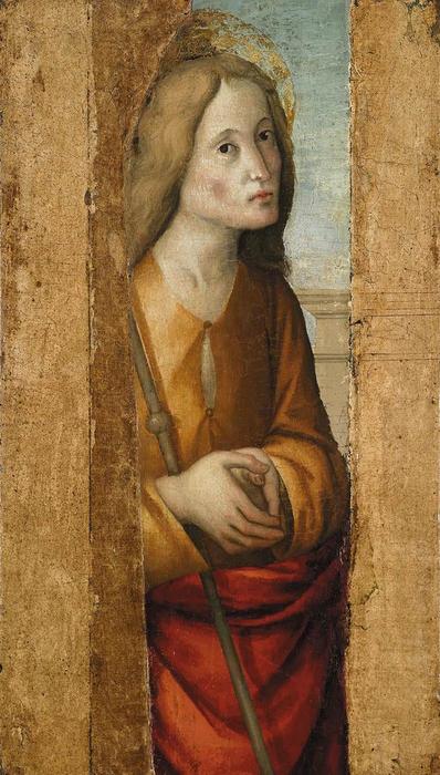 Wikioo.org - The Encyclopedia of Fine Arts - Painting, Artwork by Macrino D' Alba - Figure of a Saint