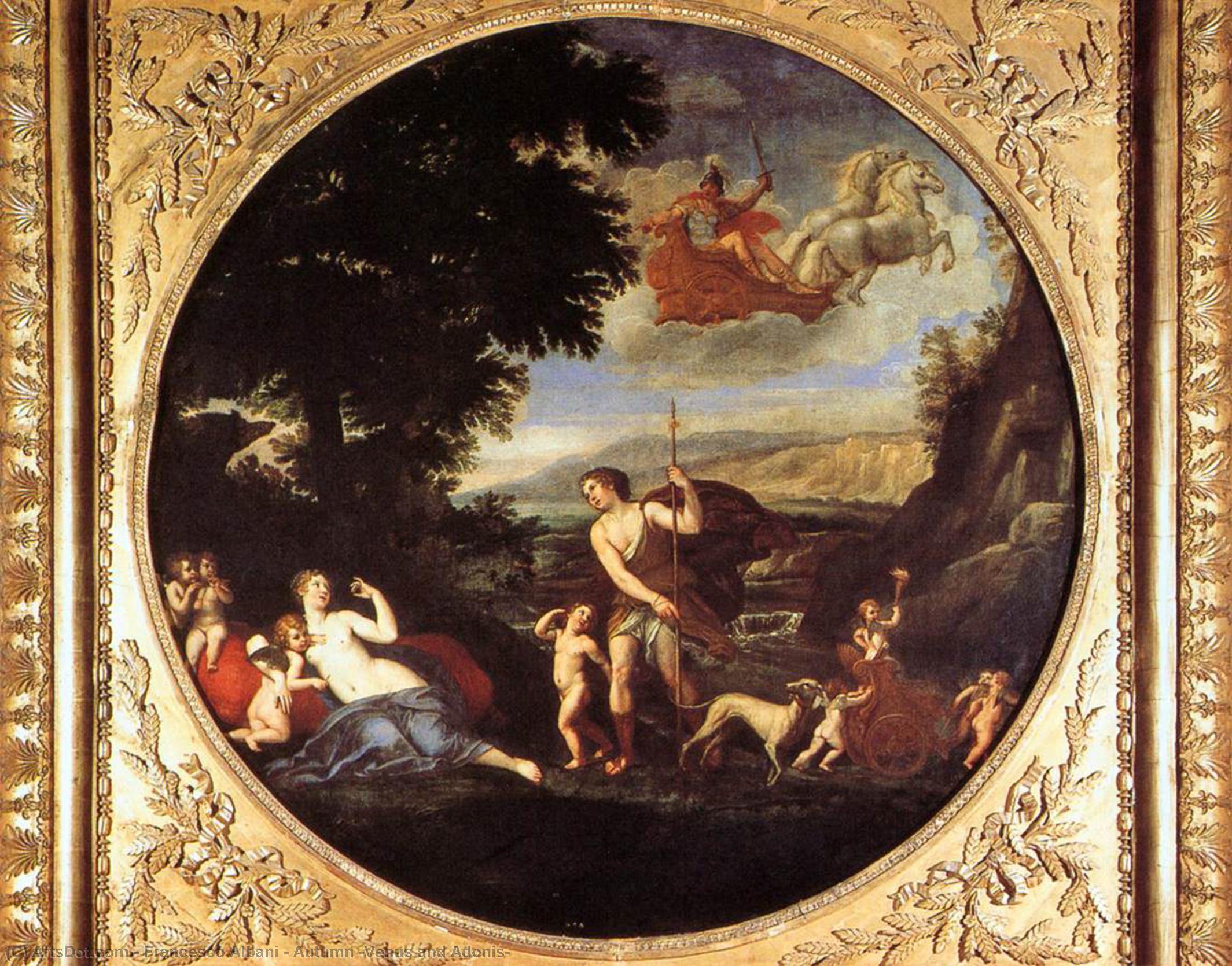 Wikioo.org - The Encyclopedia of Fine Arts - Painting, Artwork by Francesco Albani - Autumn (Venus and Adonis)