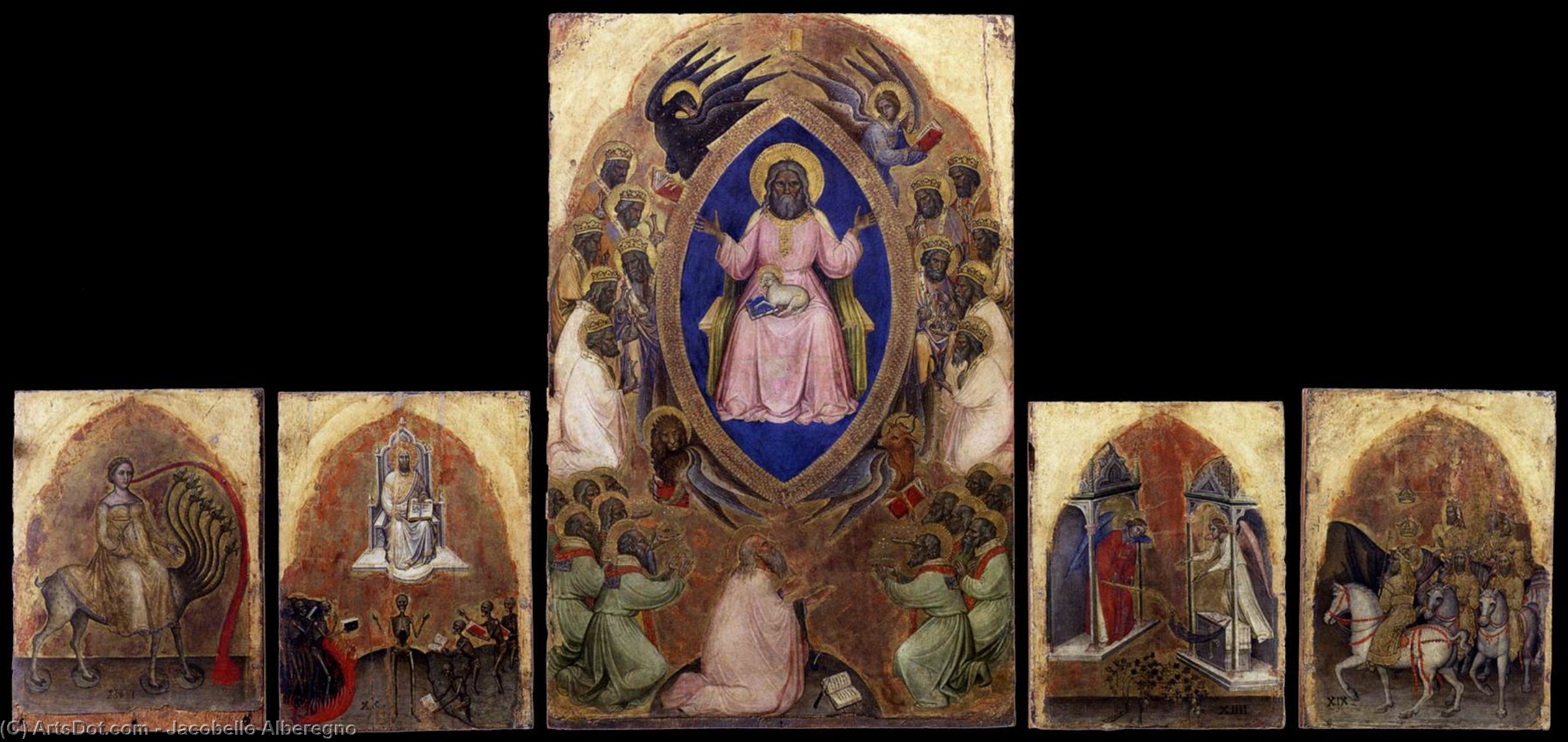 WikiOO.org - Encyclopedia of Fine Arts - Maľba, Artwork Jacobello Alberegno - Polyptych of the Apocalypse