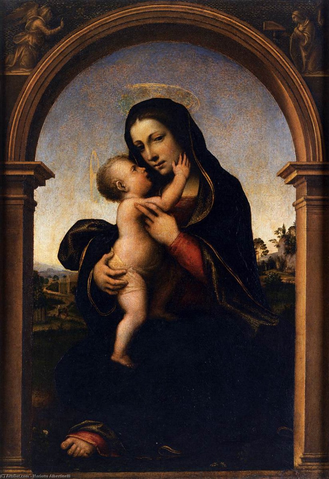 Wikioo.org - สารานุกรมวิจิตรศิลป์ - จิตรกรรม Mariotto Albertinelli - Virgin and Child