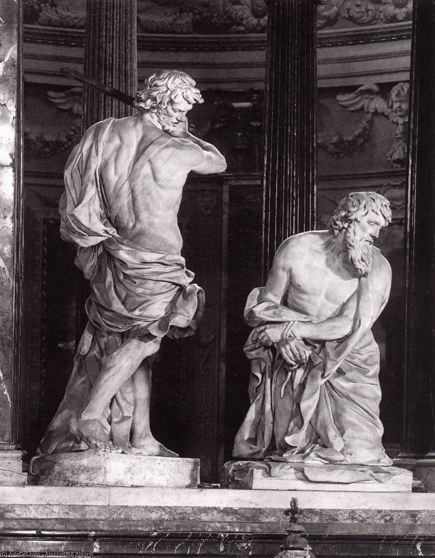 WikiOO.org - Encyclopedia of Fine Arts - Maľba, Artwork Alessandro Algardi - Beheading of St Paul