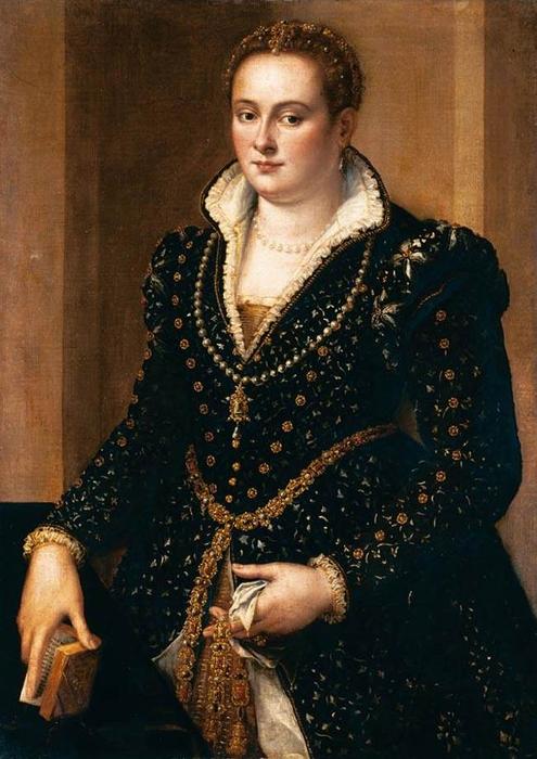 Wikioo.org - The Encyclopedia of Fine Arts - Painting, Artwork by Alessandro Allori - Portrait of a Noble Woman