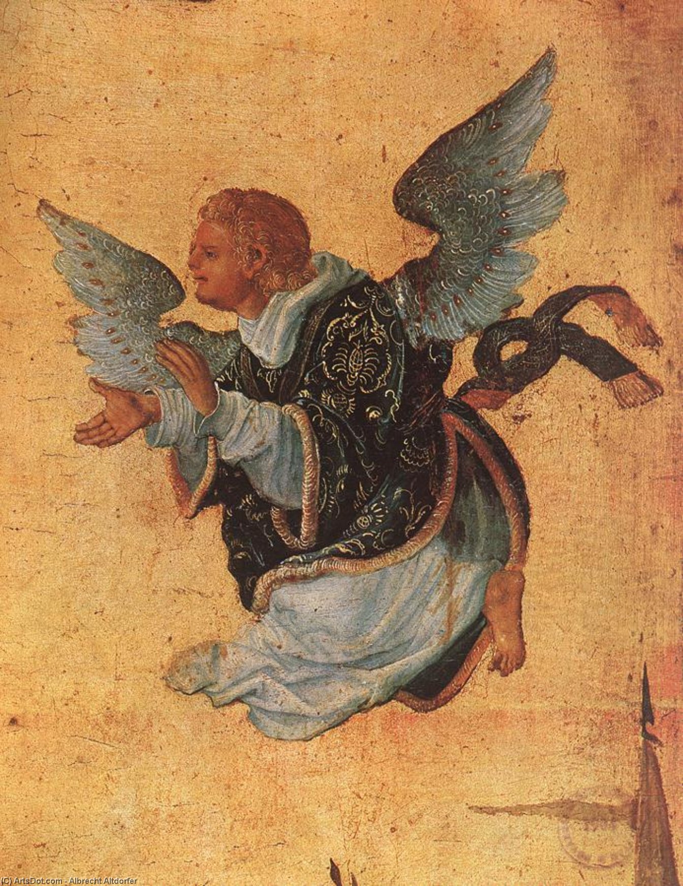 Wikioo.org - The Encyclopedia of Fine Arts - Painting, Artwork by Albrecht Altdorfer - Christ on the Cross (detail)