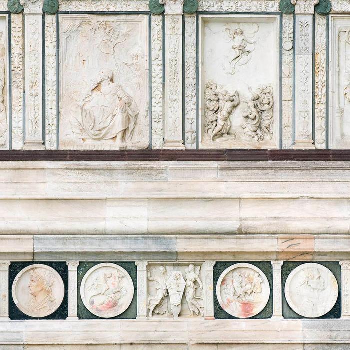 WikiOO.org - אנציקלופדיה לאמנויות יפות - ציור, יצירות אמנות Giovanni Antonio Amadeo - Façade of the church (detail)