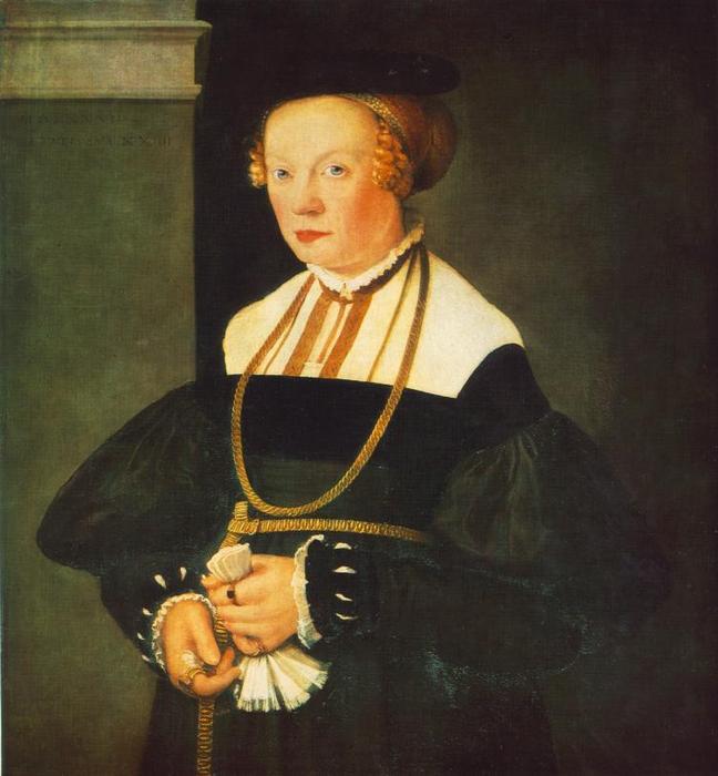 Wikioo.org - The Encyclopedia of Fine Arts - Painting, Artwork by Christoph Amberger - Portrait of Felicitas Seiler