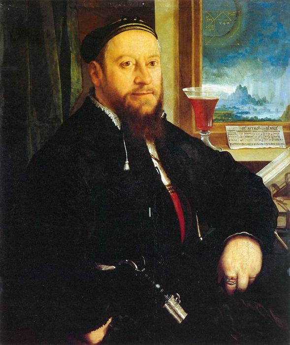 Wikioo.org - The Encyclopedia of Fine Arts - Painting, Artwork by Christoph Amberger - Portrait of Matthäus Schwarz