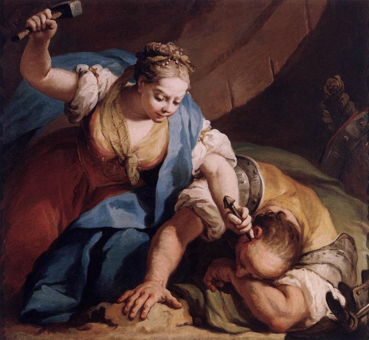 Wikioo.org - The Encyclopedia of Fine Arts - Painting, Artwork by Jacopo Amigoni - Jael and Sisera