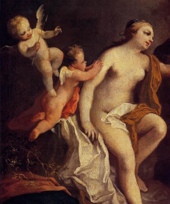 WikiOO.org - אנציקלופדיה לאמנויות יפות - ציור, יצירות אמנות Jacopo Amigoni - Venus and Adonis (detail)