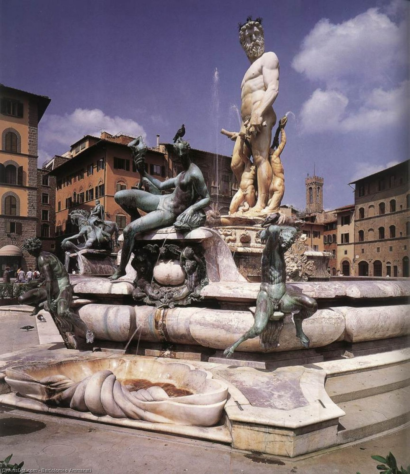 Wikioo.org - The Encyclopedia of Fine Arts - Painting, Artwork by Bartolomeo Ammanati - Fountain of Neptune