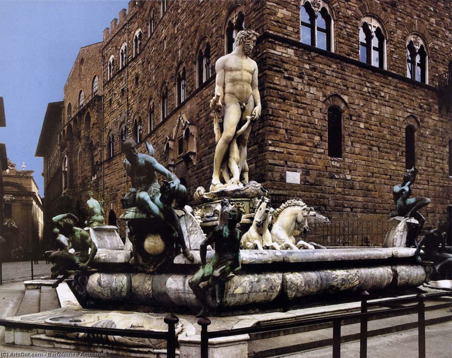 WikiOO.org - Encyclopedia of Fine Arts - Lukisan, Artwork Bartolomeo Ammanati - Fountain of Neptune