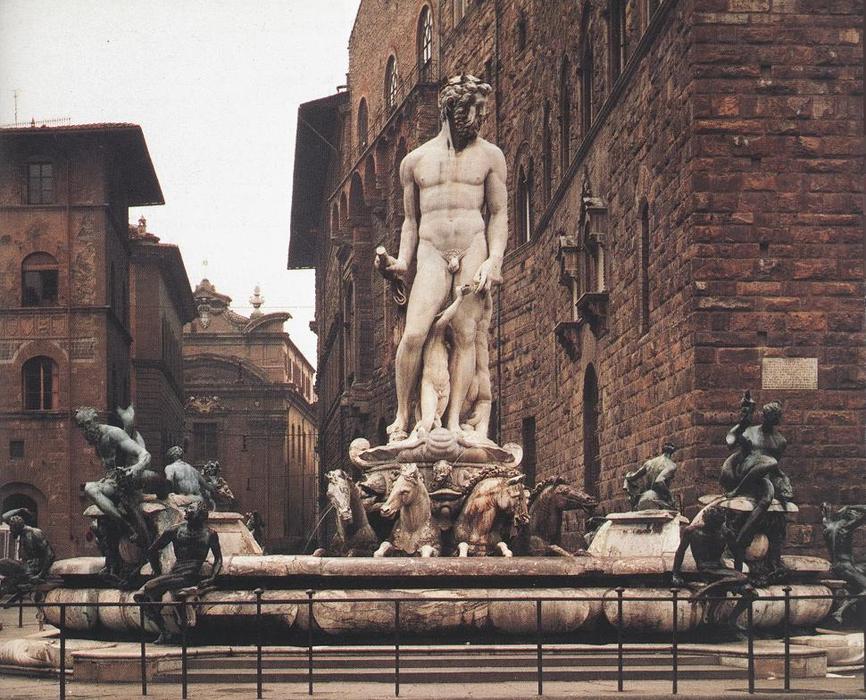 WikiOO.org - Encyclopedia of Fine Arts - Lukisan, Artwork Bartolomeo Ammanati - Fountain of Neptune