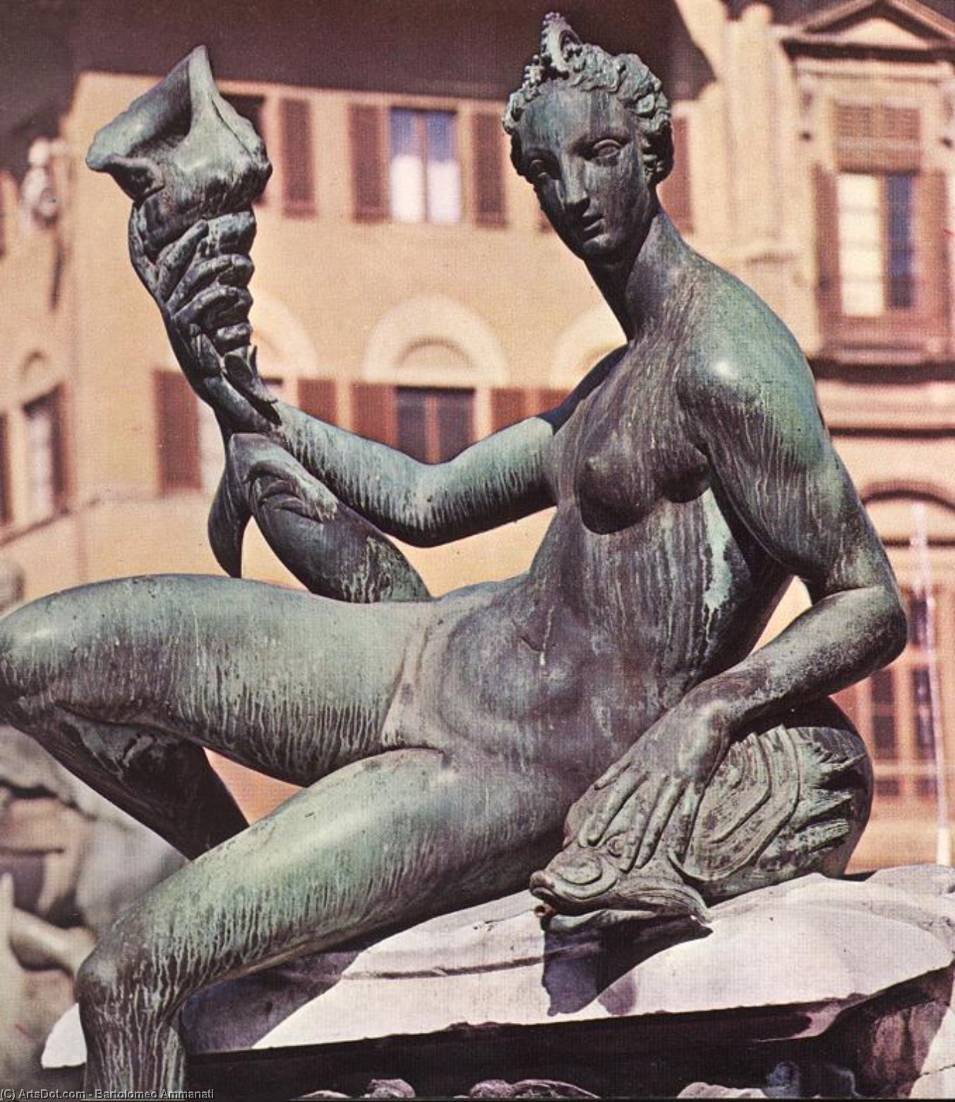 WikiOO.org – 美術百科全書 - 繪畫，作品 Bartolomeo Ammanati -  的 喷泉 的  海王星  详细