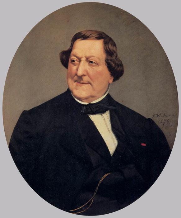 Wikioo.org – La Enciclopedia de las Bellas Artes - Pintura, Obras de arte de Vito D' Ancona - Retrato de Gioacchino Rossini