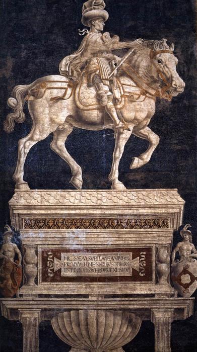 Wikioo.org – L'Enciclopedia delle Belle Arti - Pittura, Opere di Andrea Del Castagno - Monumento a Niccolò da Tolentino