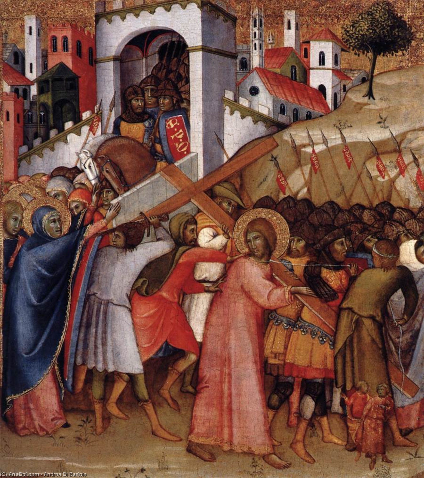 Wikioo.org - The Encyclopedia of Fine Arts - Painting, Artwork by Andrea Di Bartolo - Christ on the Road to Calvary