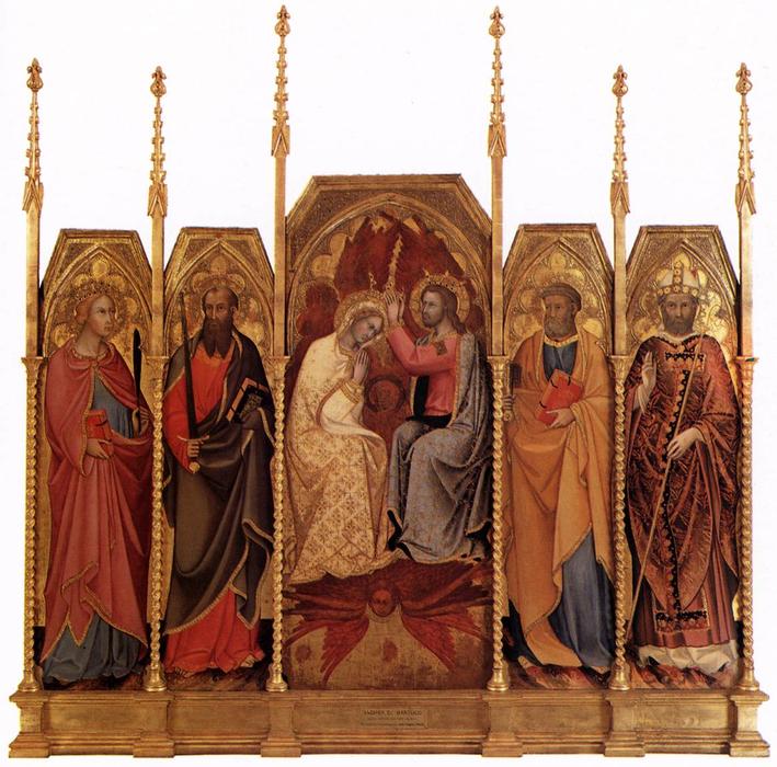 Wikioo.org - The Encyclopedia of Fine Arts - Painting, Artwork by Andrea Di Bartolo - Coronation of the Virgin