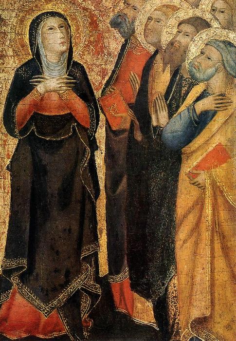 WikiOO.org - אנציקלופדיה לאמנויות יפות - ציור, יצירות אמנות Andrea Di Vanni D'andrea - Ascension of Christ (detail)