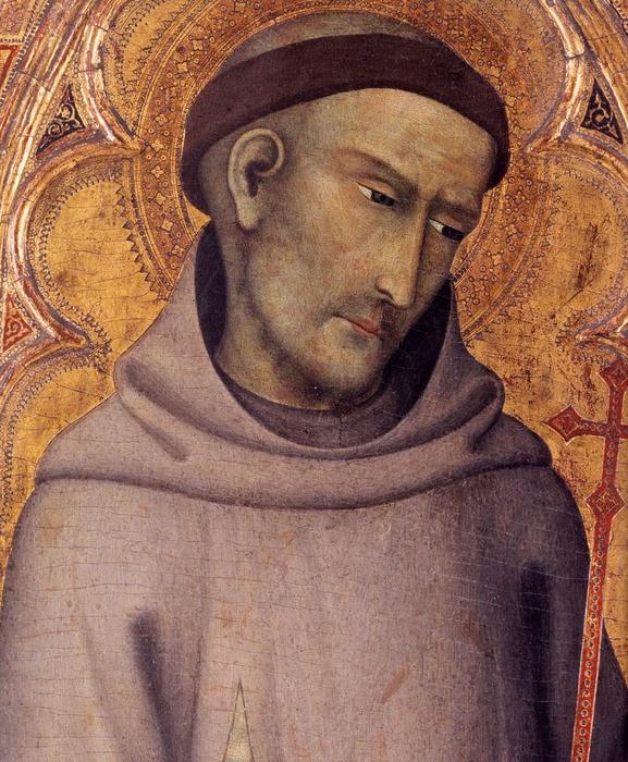 Wikioo.org – L'Enciclopedia delle Belle Arti - Pittura, Opere di Andrea Di Vanni D'andrea - S Francis of Assisi ( particolare )
