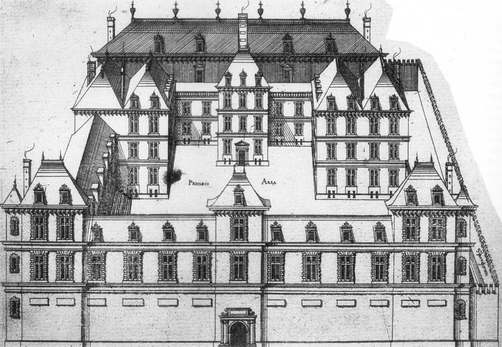 WikiOO.org - Enciklopedija likovnih umjetnosti - Slikarstvo, umjetnička djela Jacques I Androuet Du Cerceau (The Elder) - Design for a Town House