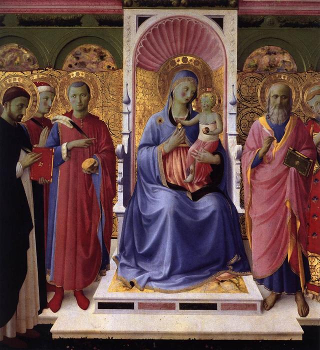 Wikoo.org - موسوعة الفنون الجميلة - اللوحة، العمل الفني Fra Angelico - Annalena Altarpiece (detail)