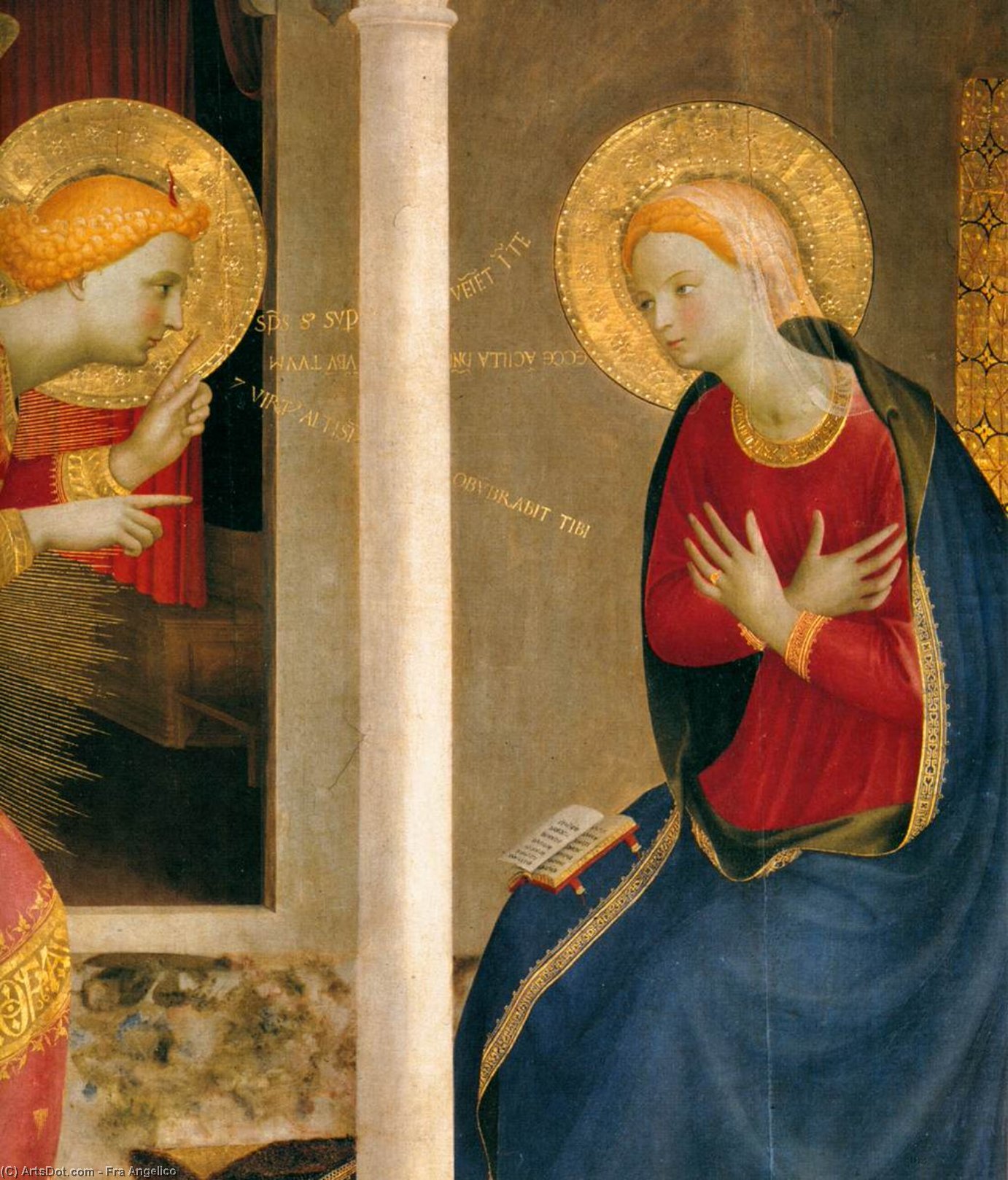 WikiOO.org - אנציקלופדיה לאמנויות יפות - ציור, יצירות אמנות Fra Angelico - Annunciation (detail)