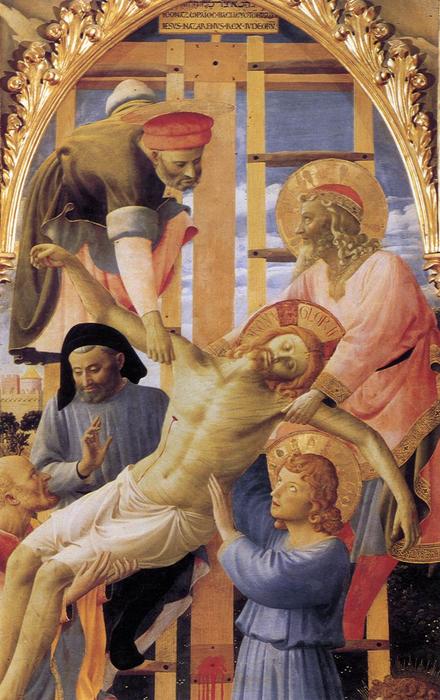 Wikioo.org - The Encyclopedia of Fine Arts - Painting, Artwork by Fra Angelico - Deposition from the Cross (detail)