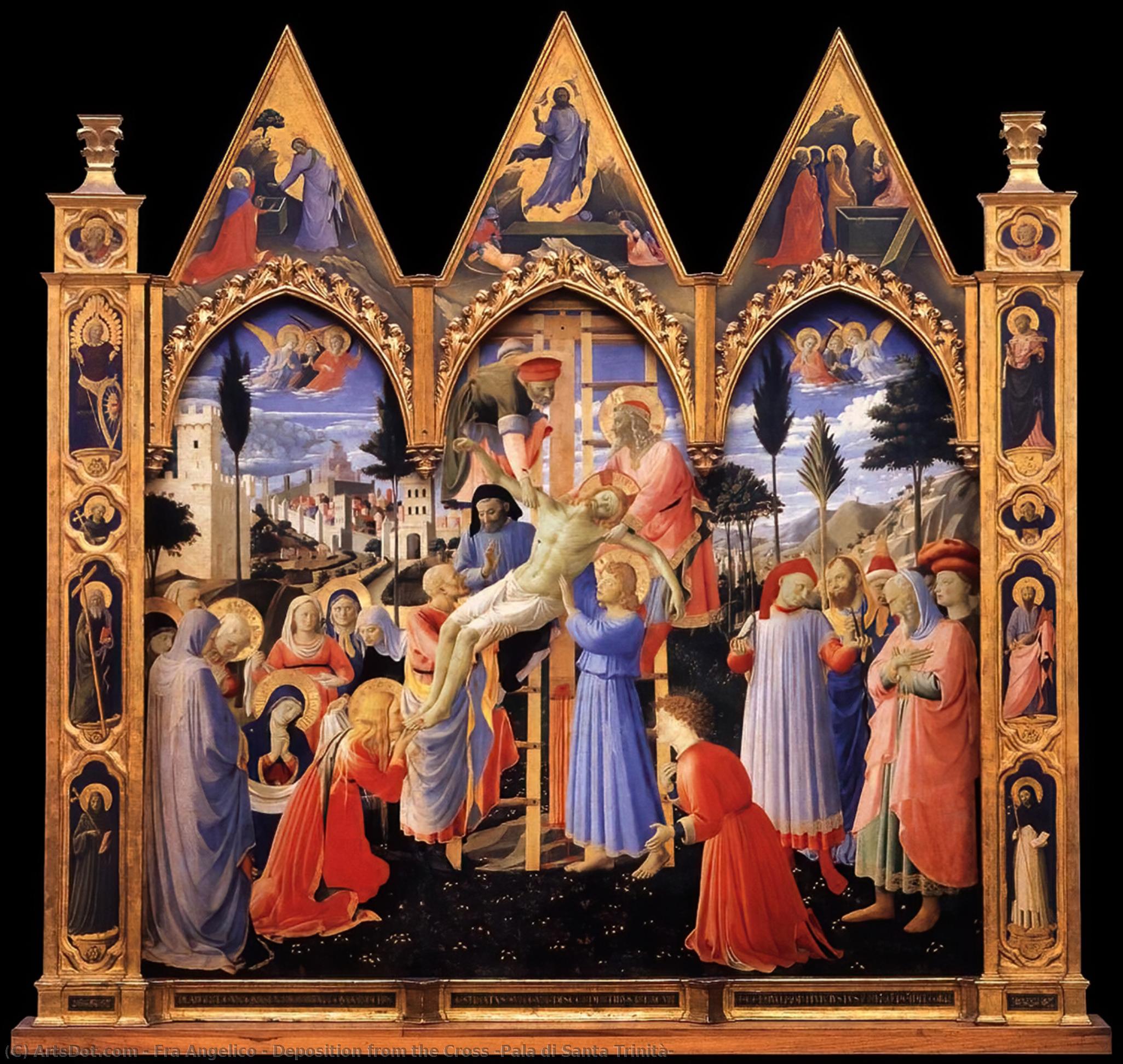 Wikioo.org - Bách khoa toàn thư về mỹ thuật - Vẽ tranh, Tác phẩm nghệ thuật Fra Angelico - Deposition from the Cross (Pala di Santa Trinità)