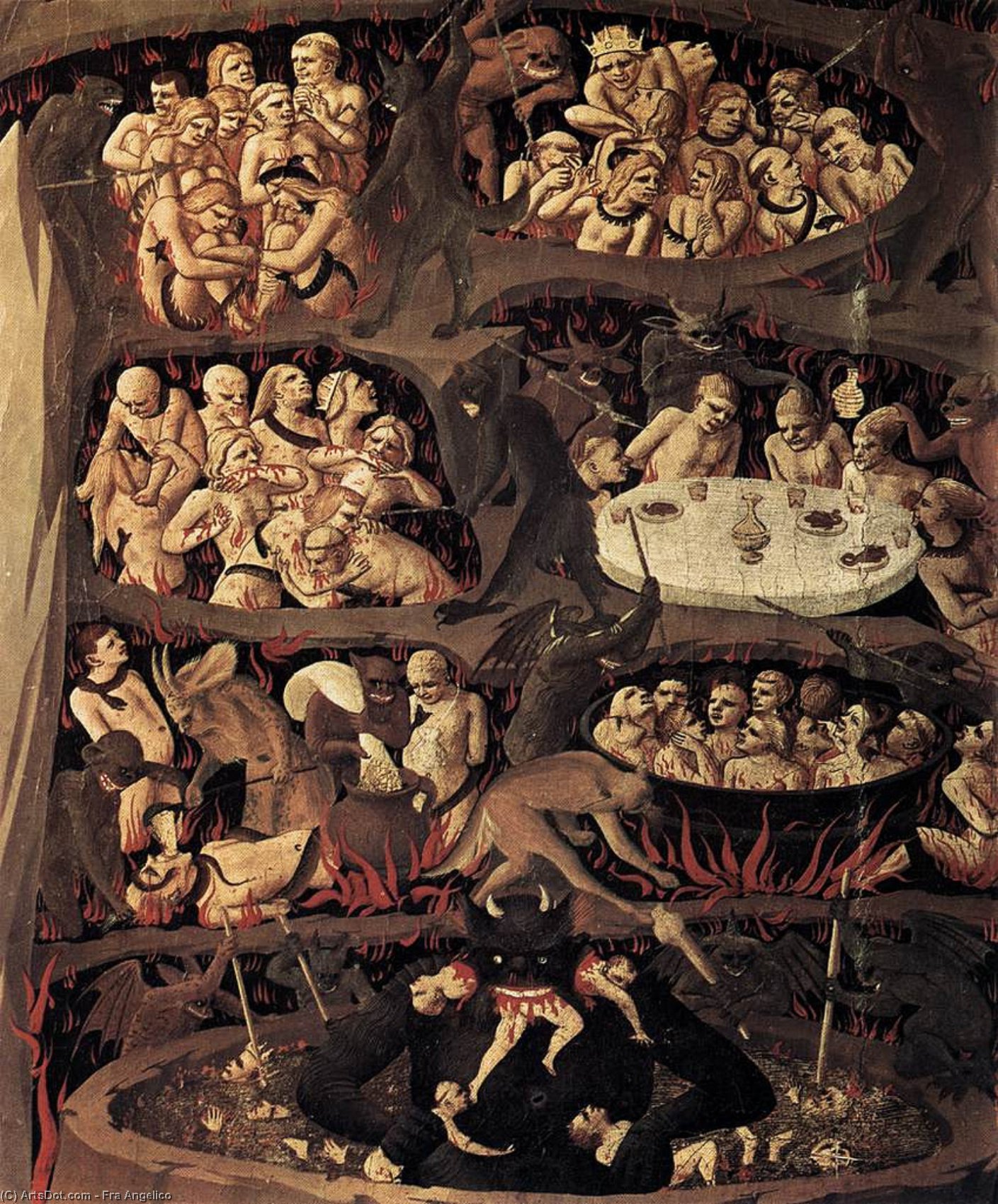 Wikioo.org - Encyklopedia Sztuk Pięknych - Malarstwo, Grafika Fra Angelico - Last Judgement (detail)