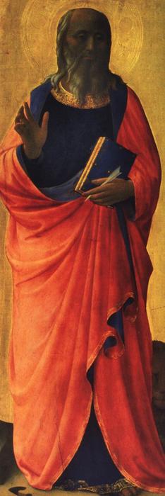 Wikioo.org - The Encyclopedia of Fine Arts - Painting, Artwork by Fra Angelico - Linaioli Tabernacle: St John the Evangelist