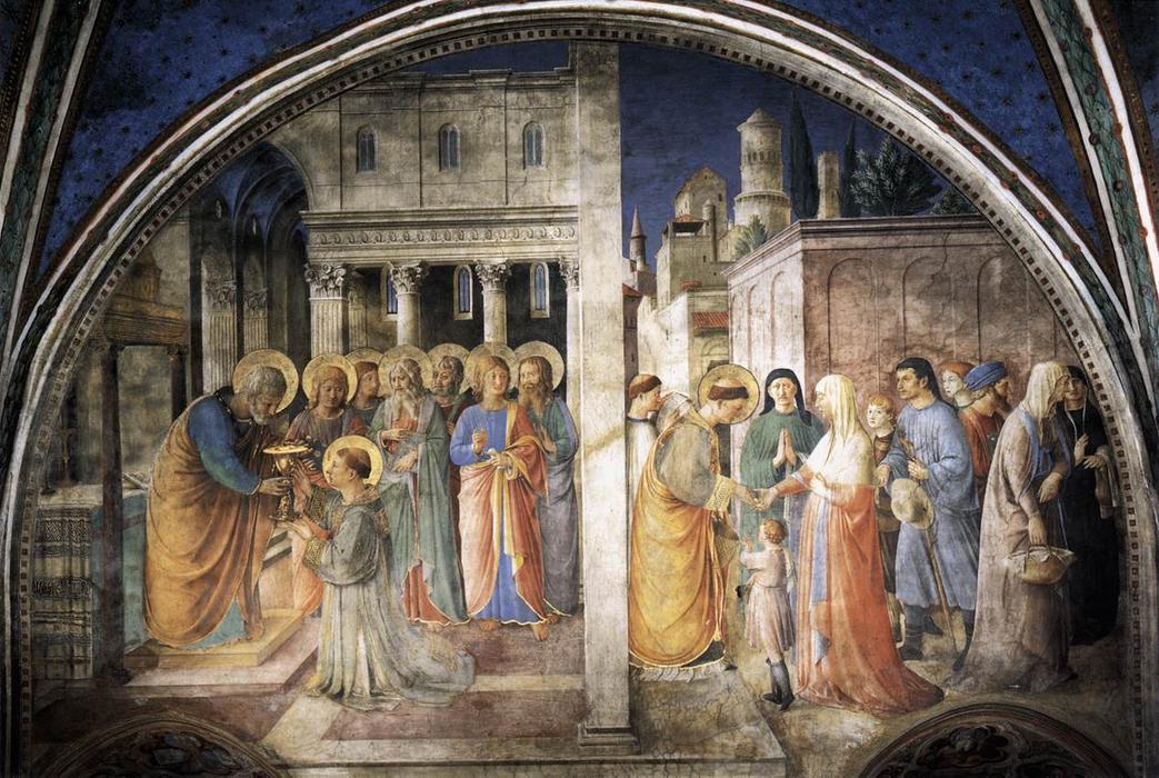 WikiOO.org - Encyclopedia of Fine Arts - Maleri, Artwork Fra Angelico - Lunette of the west wall