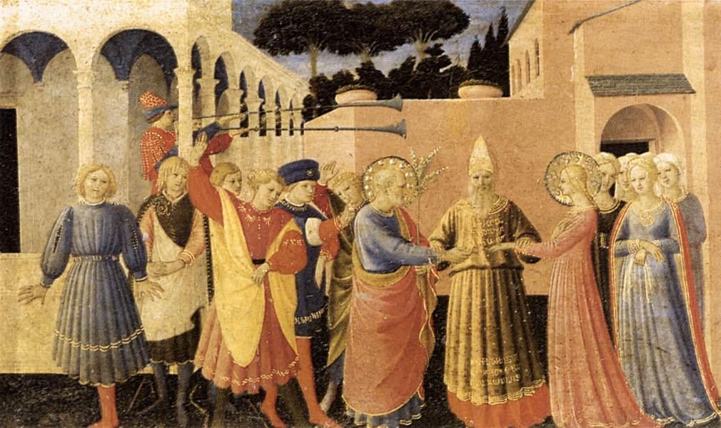 Wikioo.org – L'Enciclopedia delle Belle Arti - Pittura, Opere di Fra Angelico - Sposalizio della Vergine