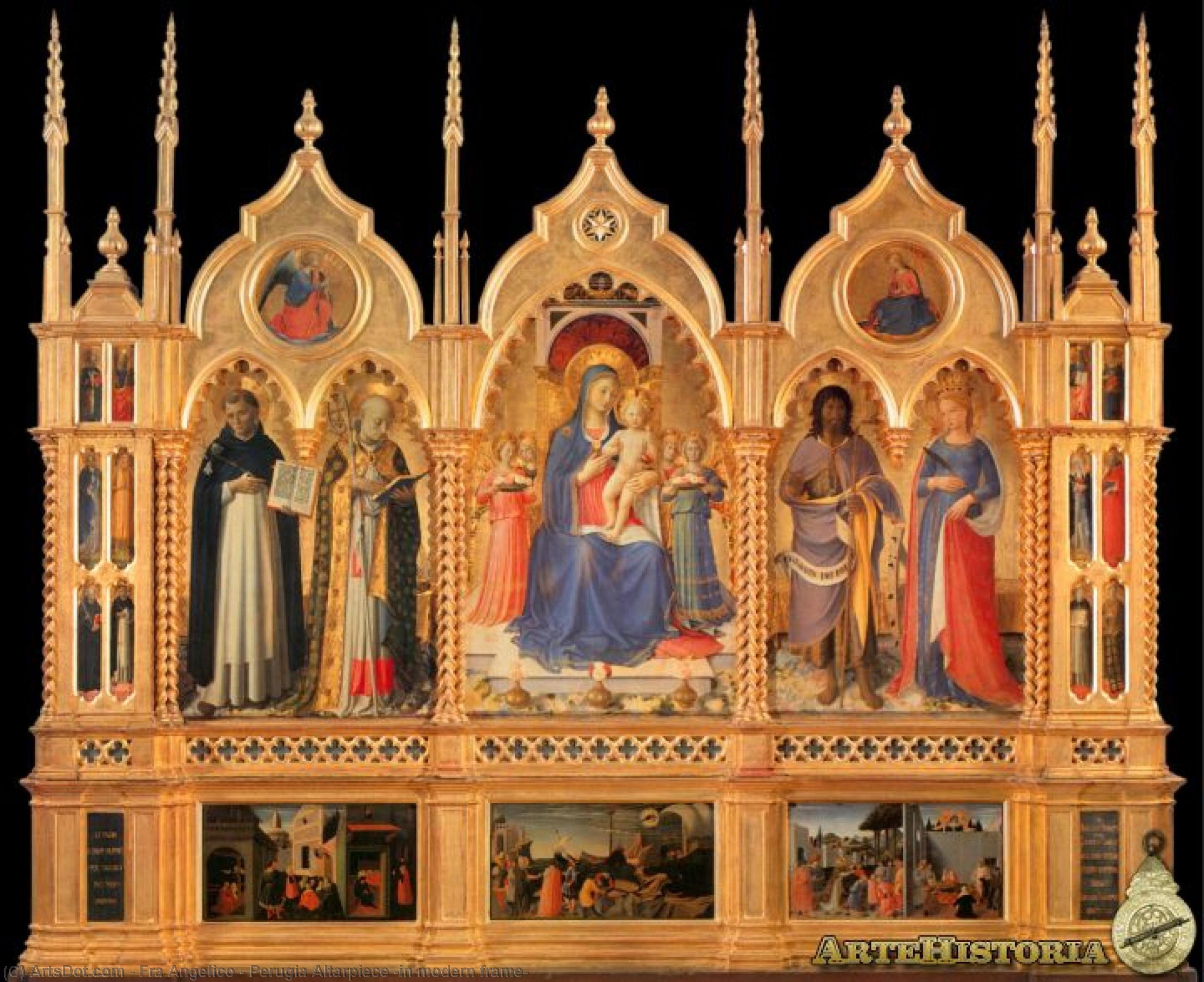Wikioo.org - The Encyclopedia of Fine Arts - Painting, Artwork by Fra Angelico - Perugia Altarpiece (in modern frame)