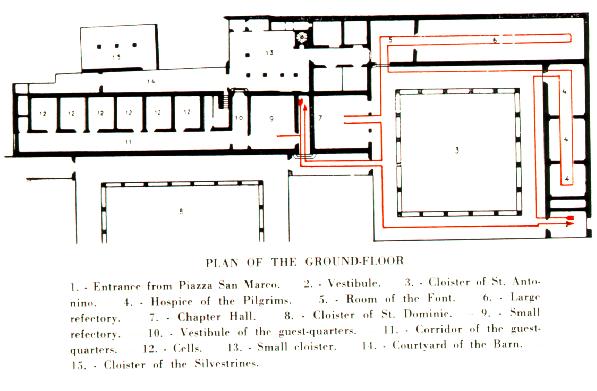 Wikioo.org - The Encyclopedia of Fine Arts - Painting, Artwork by Fra Angelico - Plan of the ground floor in the Convento di San Marco