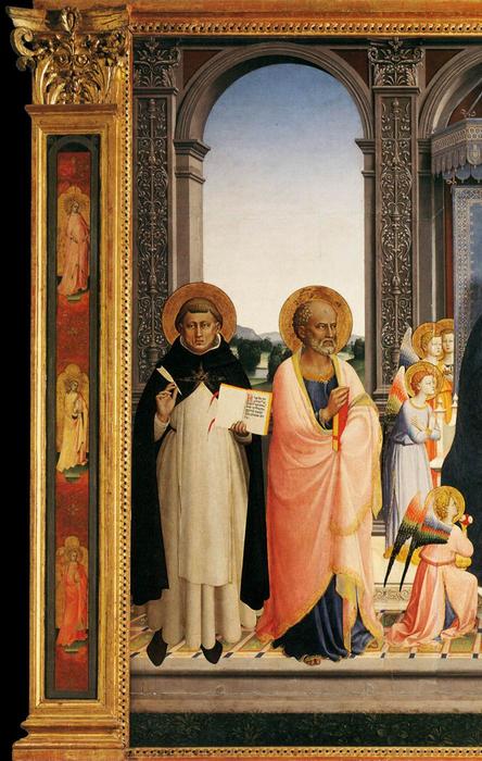Wikoo.org - موسوعة الفنون الجميلة - اللوحة، العمل الفني Fra Angelico - San Domenico Altarpiece (detail)