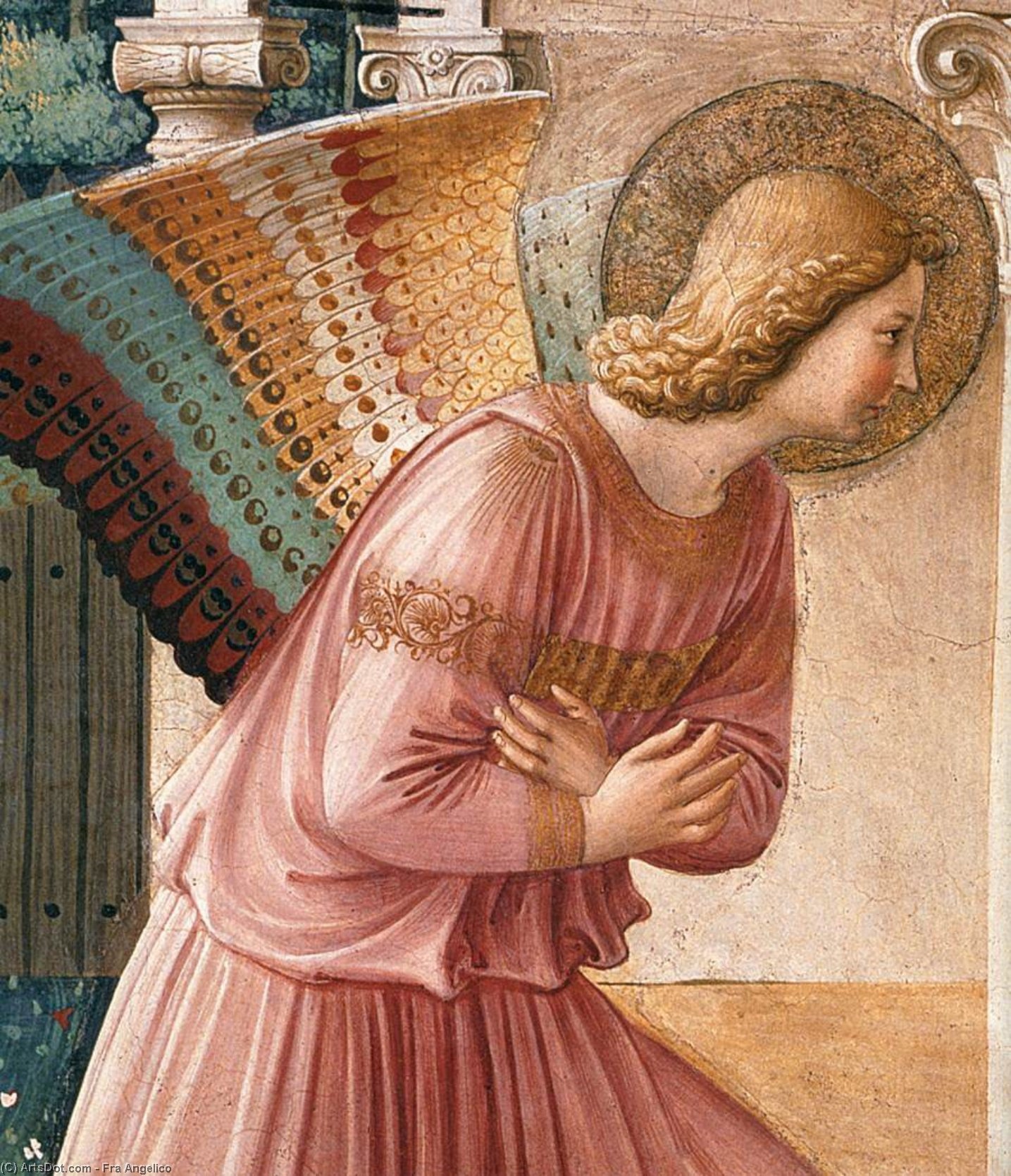 Wikioo.org - The Encyclopedia of Fine Arts - Painting, Artwork by Fra Angelico - The Annunciation (detail)