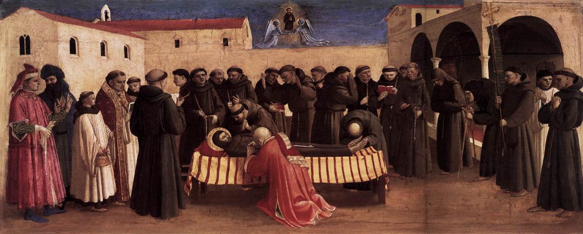 WikiOO.org - Енциклопедия за изящни изкуства - Живопис, Произведения на изкуството Fra Angelico - The Lamentation over St Francis