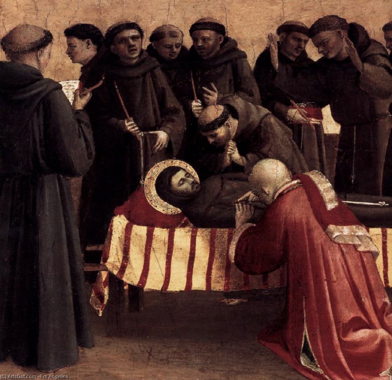 Wikioo.org - Encyklopedia Sztuk Pięknych - Malarstwo, Grafika Fra Angelico - The Lamentation over St Francis (detail)