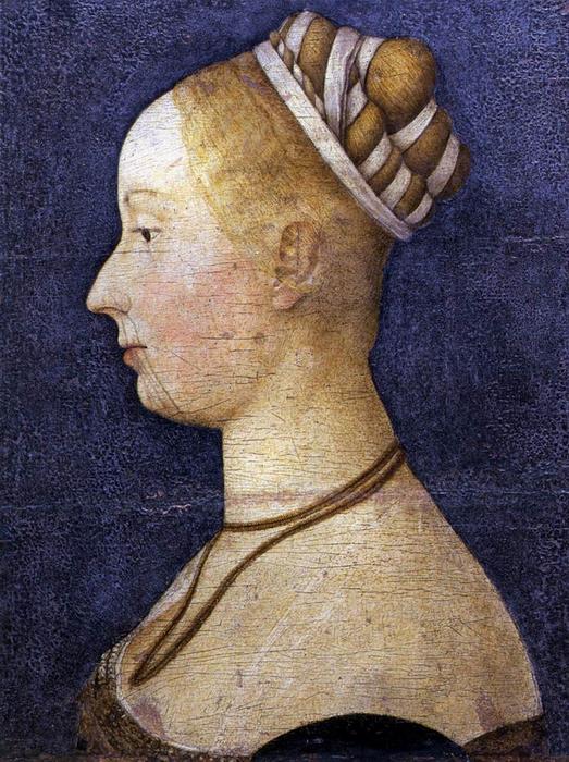 Wikioo.org - The Encyclopedia of Fine Arts - Painting, Artwork by Angelo Da Siena - Small Female Portrait