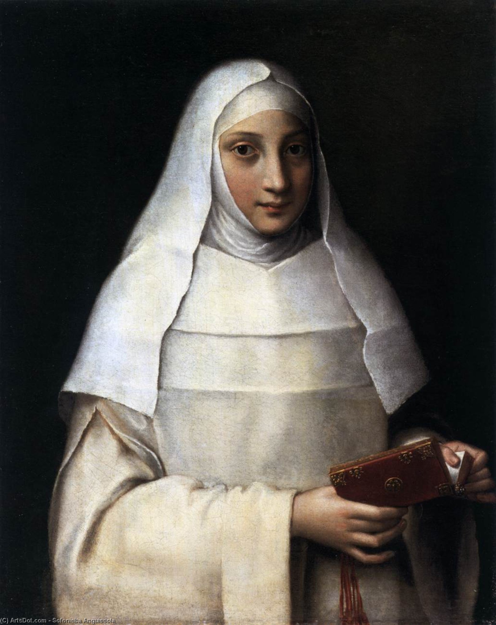 WikiOO.org - Enciclopédia das Belas Artes - Pintura, Arte por Sofonisba Anguissola - Portrait of a Nun