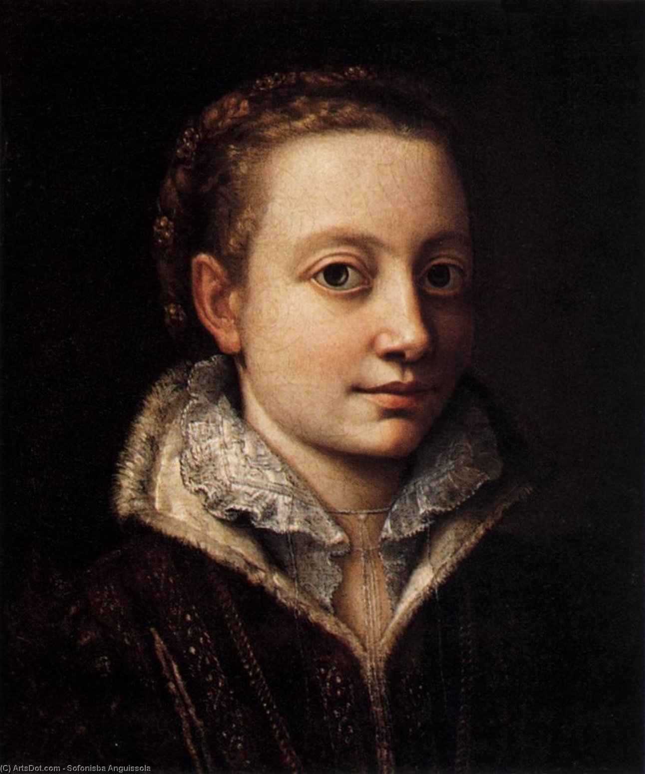 Wikioo.org - The Encyclopedia of Fine Arts - Painting, Artwork by Sofonisba Anguissola - Portrait of Minerva Anguissola