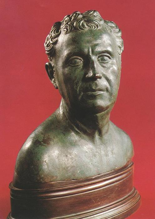 Wikioo.org – La Enciclopedia de las Bellas Artes - Pintura, Obras de arte de Pier Jacopo Alari Bonacolsi (Antico) - bust` de un hombre