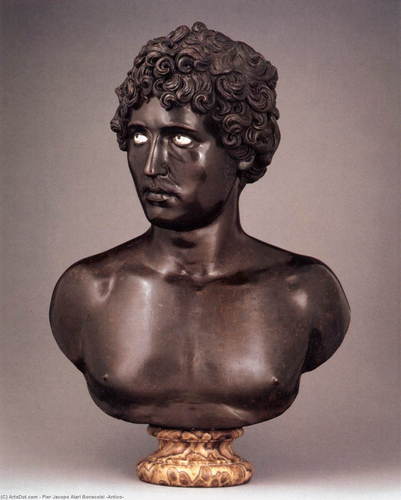 Wikioo.org - Bách khoa toàn thư về mỹ thuật - Vẽ tranh, Tác phẩm nghệ thuật Pier Jacopo Alari Bonacolsi (Antico) - Bust of a Young Man